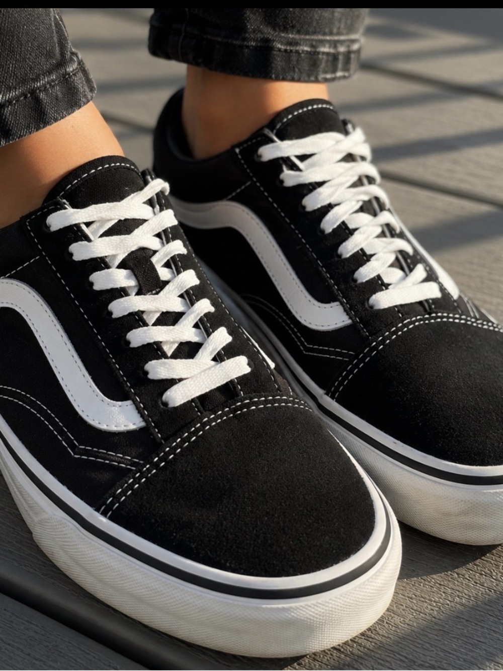 Old School Black and White Sneakers